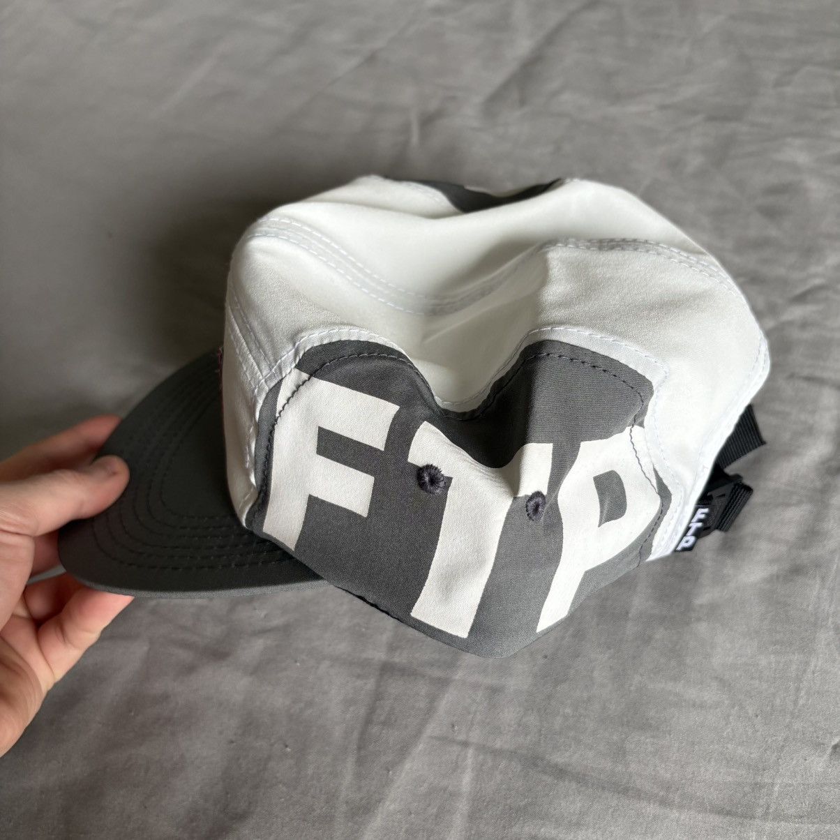 Fuck The Population FTP Distress Upside Down American Flag Camp Hat White Size ONE SIZE - 3 Thumbnail