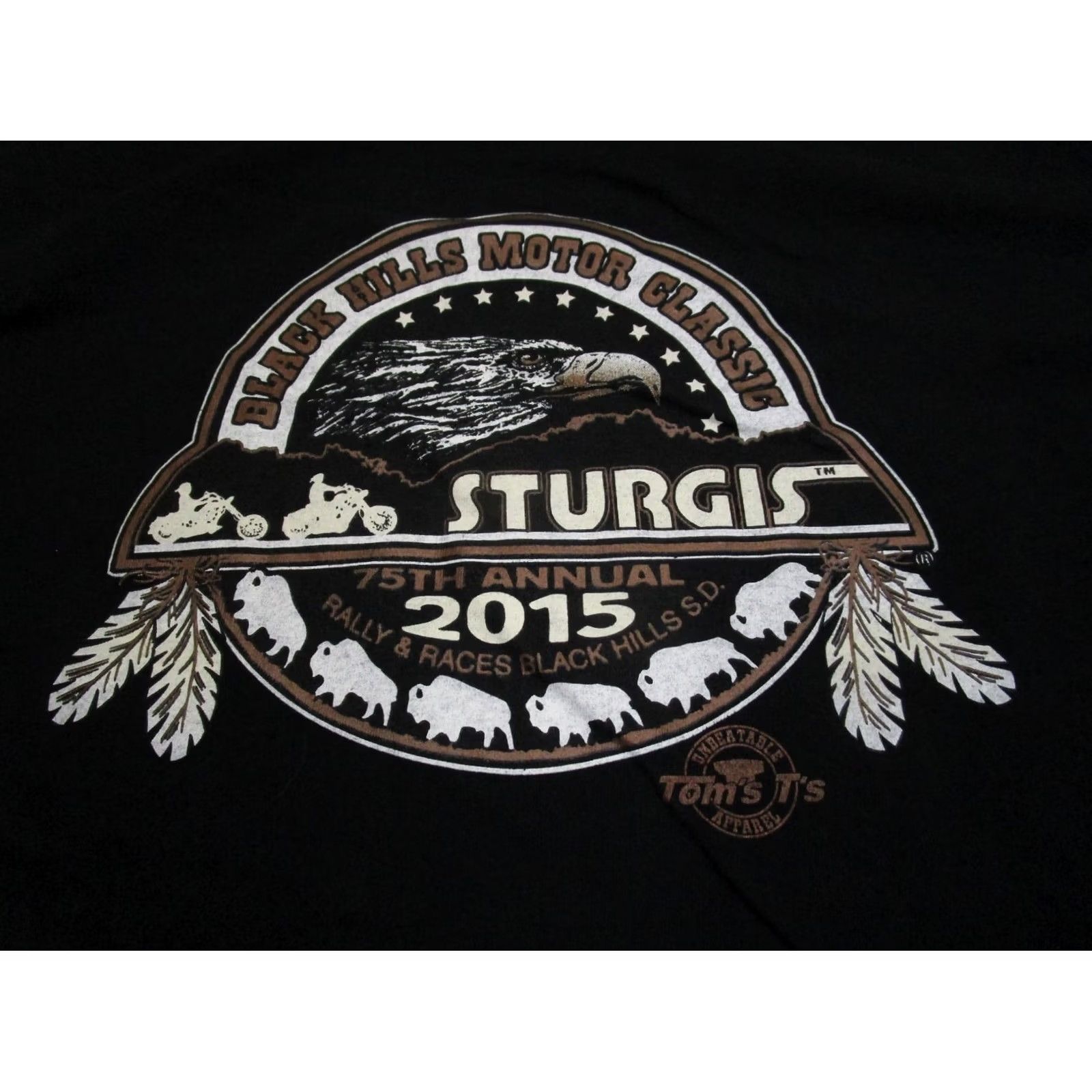 Vintage Sturgis Shirt Men XXL Black Short Sleeve Motorcycle Anniversary Rally Black Hill Tom's T's Shirt Mens 2XL Black Graphic Print Vintage? Size US XXL / EU 58 / 5 - 2 Thumbnail