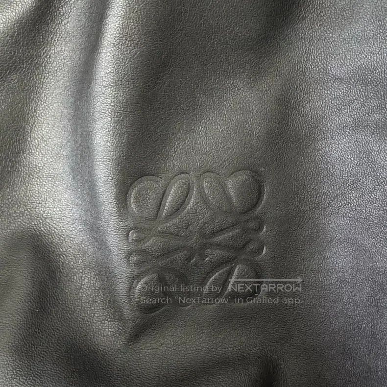 Loewe Loewe Khaki Color Leather Sleeved Classic Logo Windbreaker Size S / US 4 / IT 40 - 3 Thumbnail