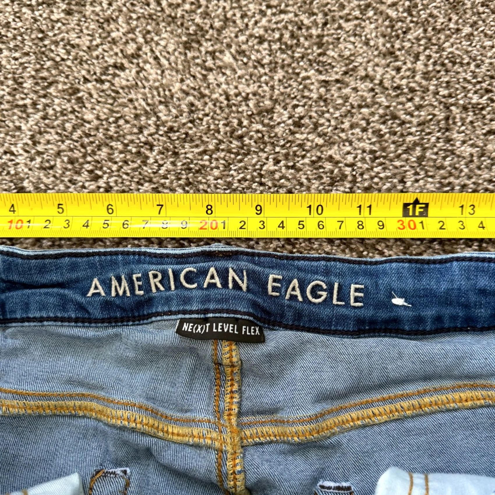 American Eagle Outfitters American Eagle Original Straight Jeans Men’s 32x31 Blue Next Level Flex Denim Size US 32 / EU 48 - 6 Thumbnail