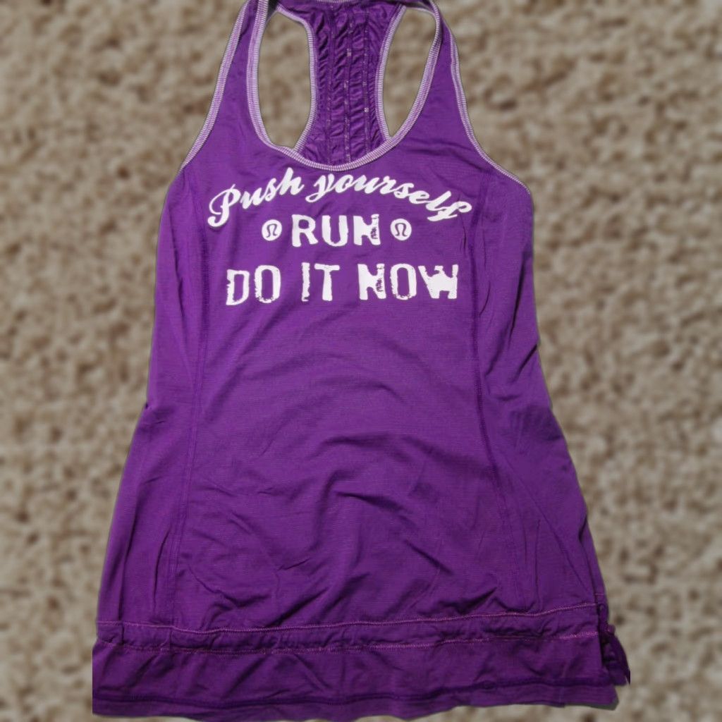 Lululemon Lululemon Womens Tank Purple Racerback Ruched Drawstring Activewear Size 4 Size S / US 4 / IT 40 - 1 Thumbnail