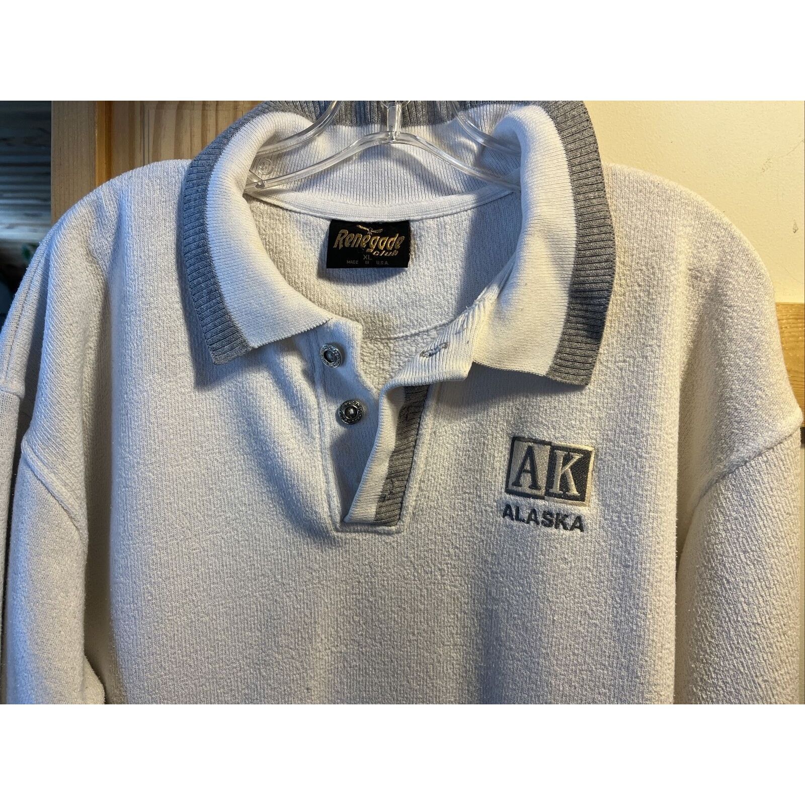Other Renegade Club Vintage Men’s XL White LS Cotton Blend Sweater Size US XL / EU 56 / 4 - 6 Thumbnail