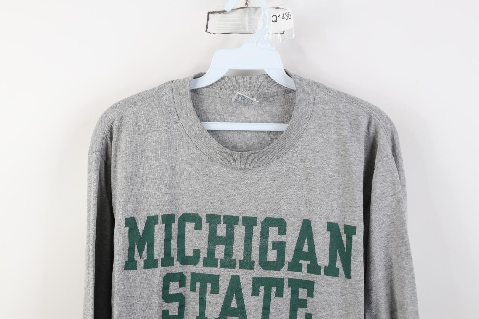 Vintage Vintage 90s Michigan State University Long Sleeve T-Shirt Size US M / EU 48-50 / 2 - 2 Thumbnail