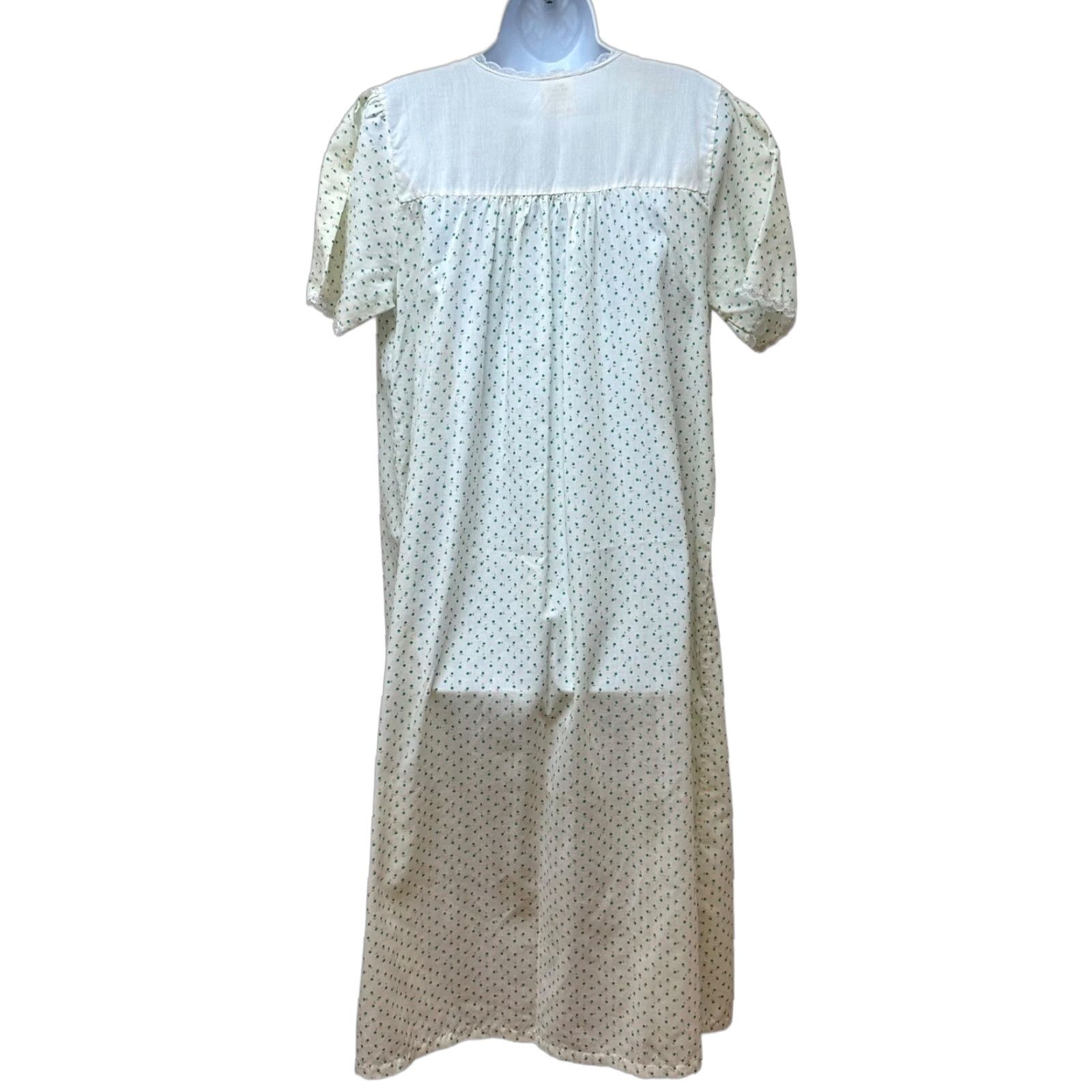 Vintage VINTAGE Dainty Floral Cotton House Dress Nightgown Button Front Embroidered M Leslies Shirt/ Dress? Size M / US 6-8 / IT 42-44 - 1 Thumbnail
