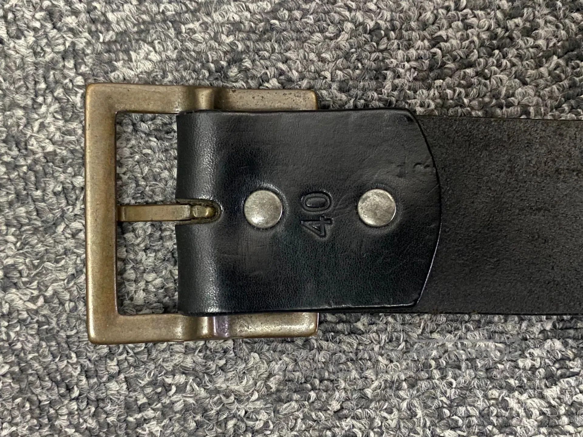 RRL Ralph Lauren premium vintage embossed leather belt. Size ONE SIZE - 7 Thumbnail