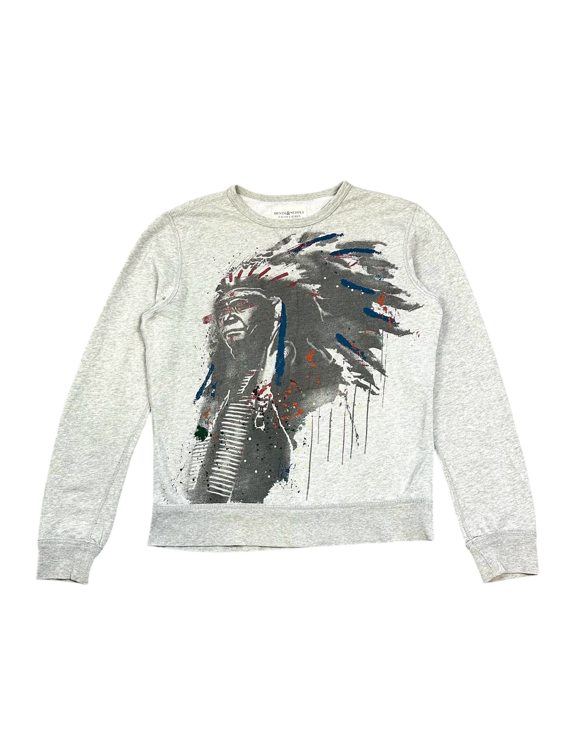Denim & Supply Ralph Lauren Polo Indian Chef Printed Sweatshirt Size US M / EU 48-50 / 2 - 1 Thumbnail