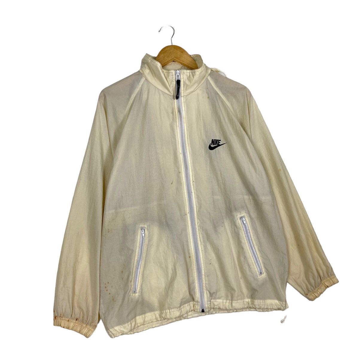Japanese Brand Vintage 90s Nike Big Swoosh Light Zipper Jacket Size US M / EU 48-50 / 2 - 3 Thumbnail