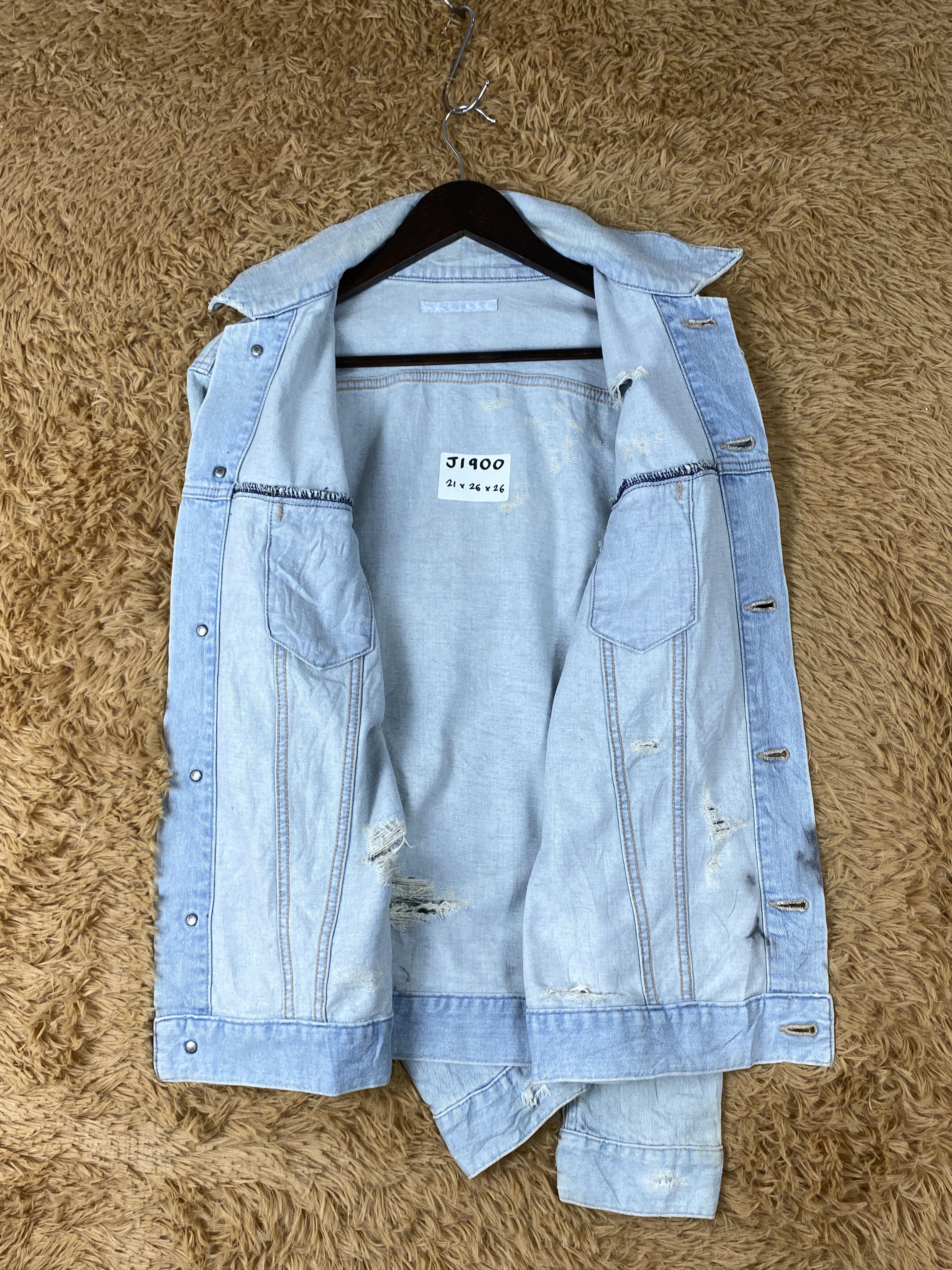 Vintage Vintage Japanese Brand Distressed Denim Jacket Size US XS / EU 42 / 0 - 13 Thumbnail