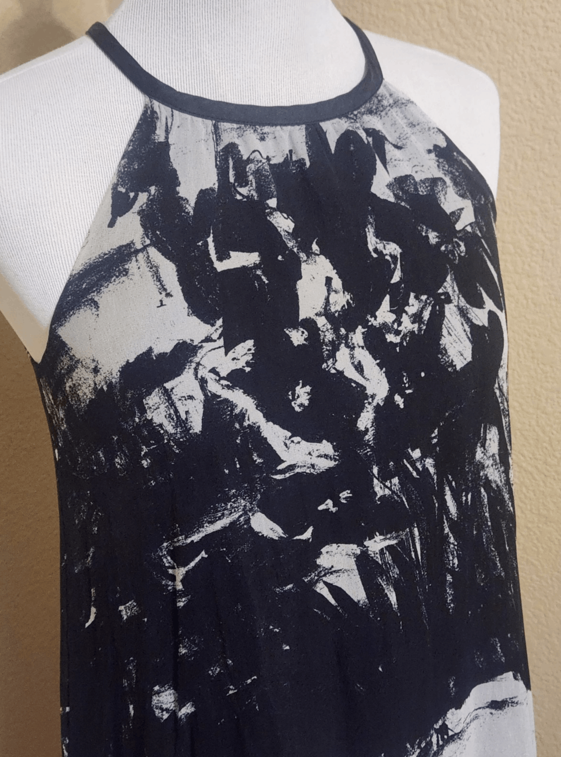 Eileen Fisher EILEEN FISHER Silk ABSTRACT ART PRINT Halter Mini Dress XS Size XS / US 0-2 / IT 36-38 - 2 Thumbnail