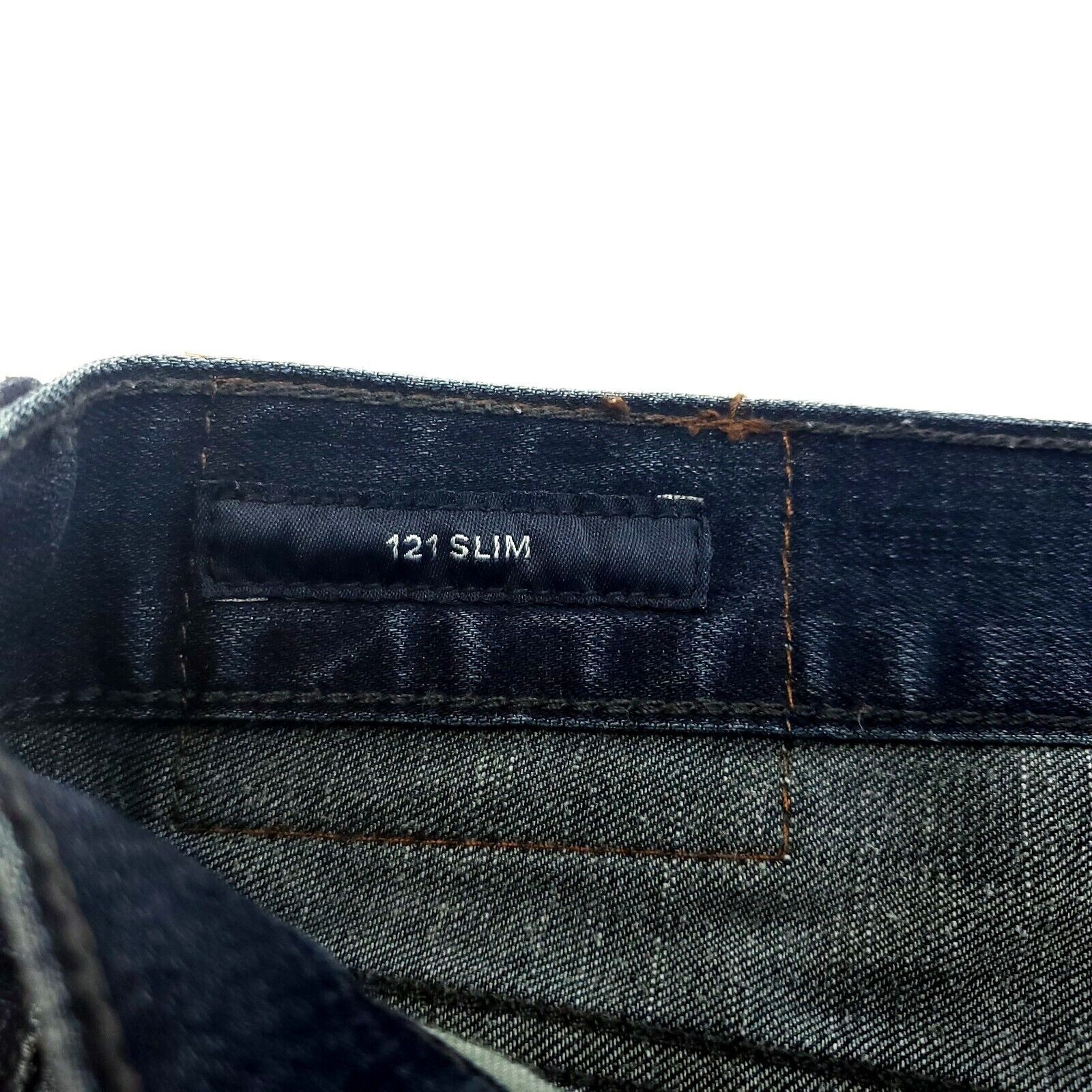 Lucky Brand Lucky Brand 121 Slim Blue Whiskers Denim Jeans 39/31 Mid Ris Size US 39 - 6 Thumbnail