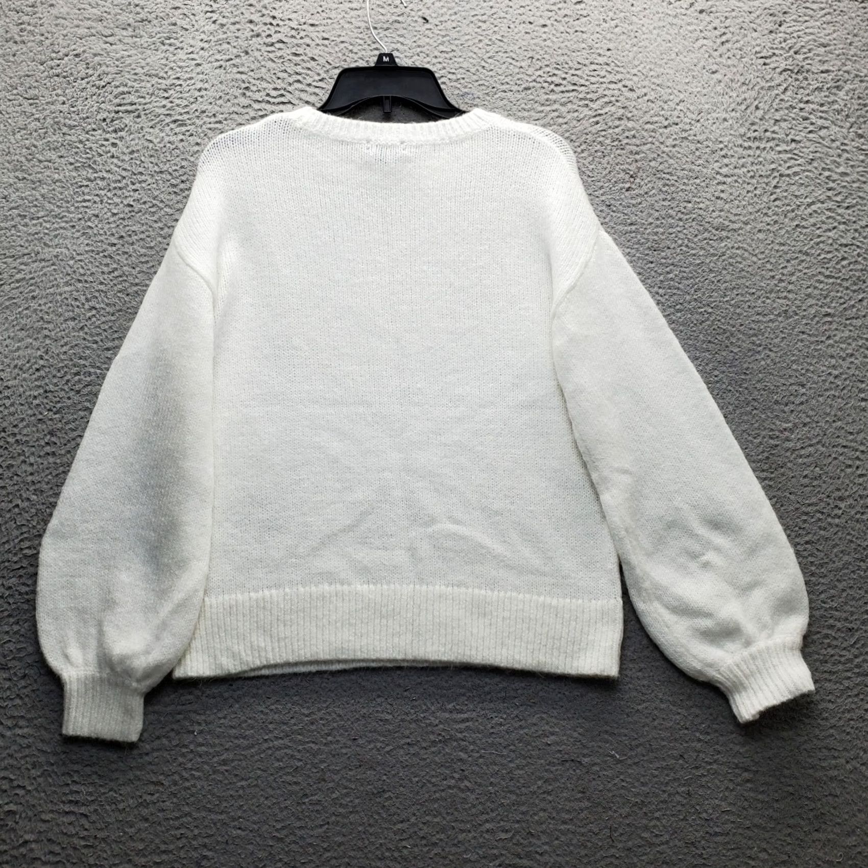 Vintage Halogen Sweater Womens S White Knit Crew Neck Pullover Long Sleeve Casual Outdoor Size S / US 4 / IT 40 - 2 Thumbnail