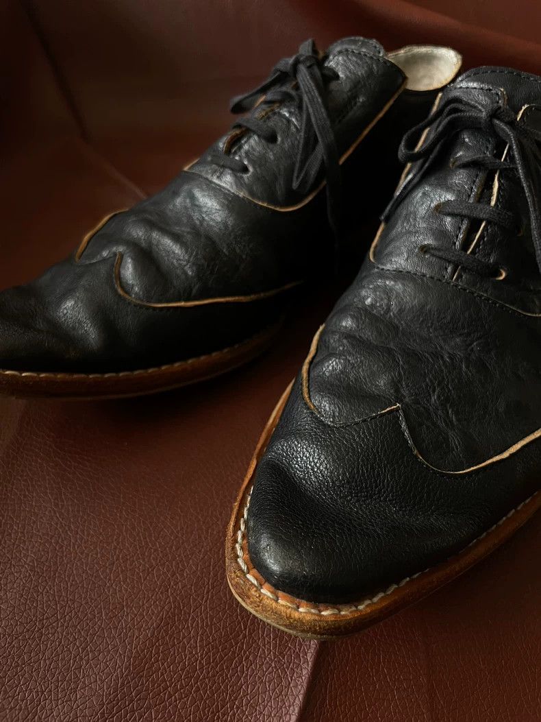 Comme des Garcons Comme des Garçons size 22 Pointed leather shoes in black Size US 7 / EU 40 - 3 Thumbnail