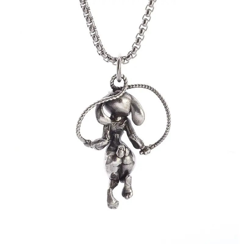 Jewelry Skipping Rope Rabbit Pendant Necklace Size ONE SIZE - 2 Thumbnail
