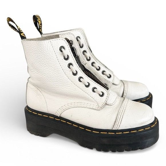Dr. Martens Dr. Marten SINCLAIR Milled Nappa Leather Platform Boots Size US 8 / IT 38 - 2 Thumbnail