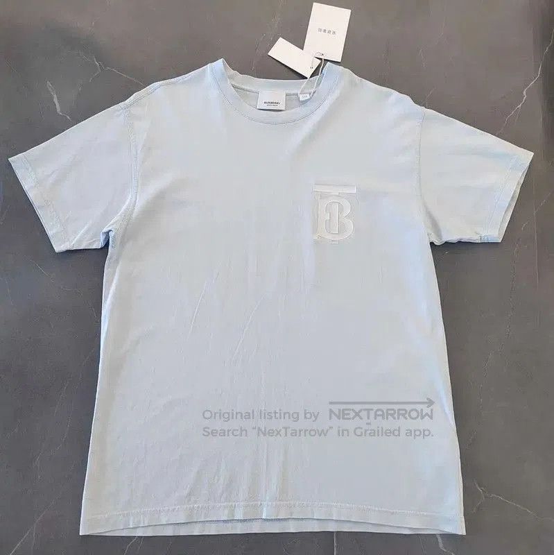 Burberry Burberry Light Blue Cotton Women's T-Shirt. Size XXS / US 00 / IT 34 - 1 Thumbnail