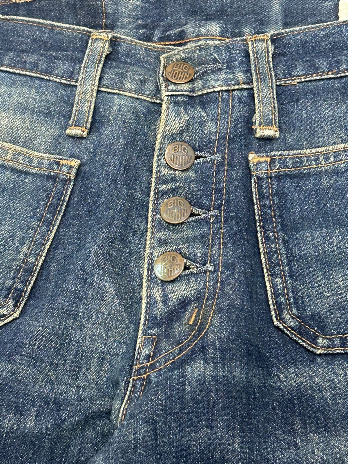 Big John Vintage 80s Big John Bell Bottom Mid Rise Mud Washed Size US 29 - 8 Thumbnail