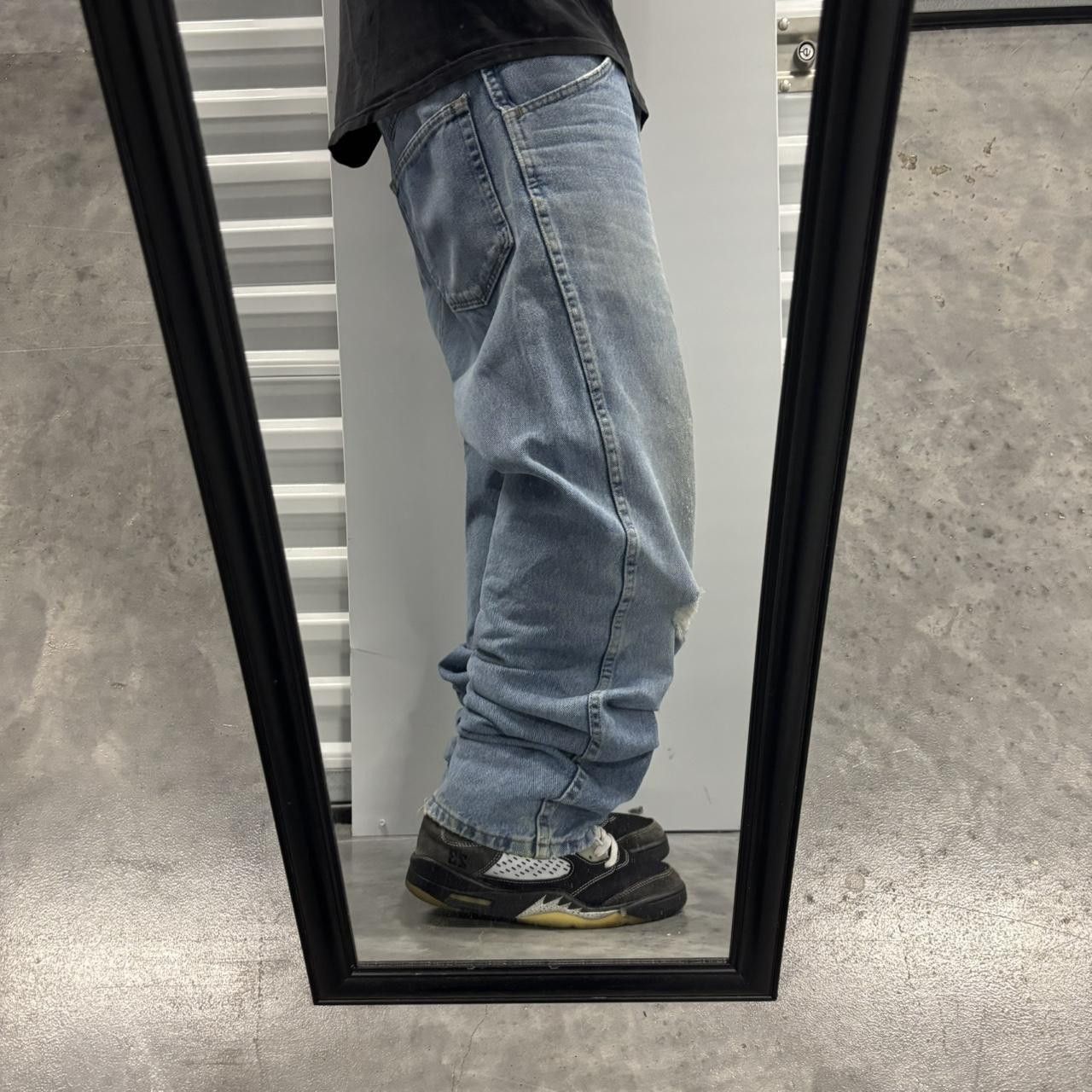 Japanese Brand × Vintage Crazy Vintage Y2K/2000s Faded Wash Distressed Skater Denim Jeans! Size US 36 / EU 52 - 2 Thumbnail
