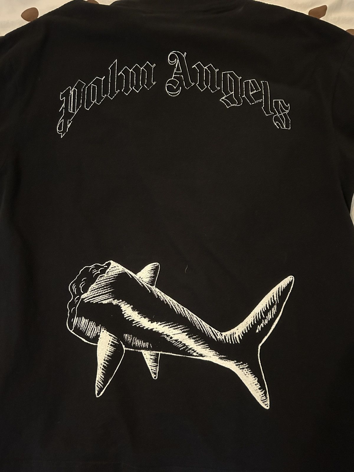 Palm Angels Palm Angels Black Broken Shark Tee Size US M / EU 48-50 / 2 - 2 Thumbnail