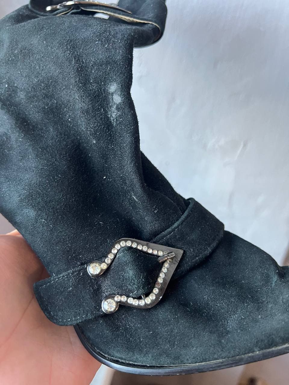 Gucci 1960/70 GUCCI MADE IN ITALY BLACK SUEDE BOOTS HEELS SIZE 38 Size US 8 / IT 38 - 10 Thumbnail