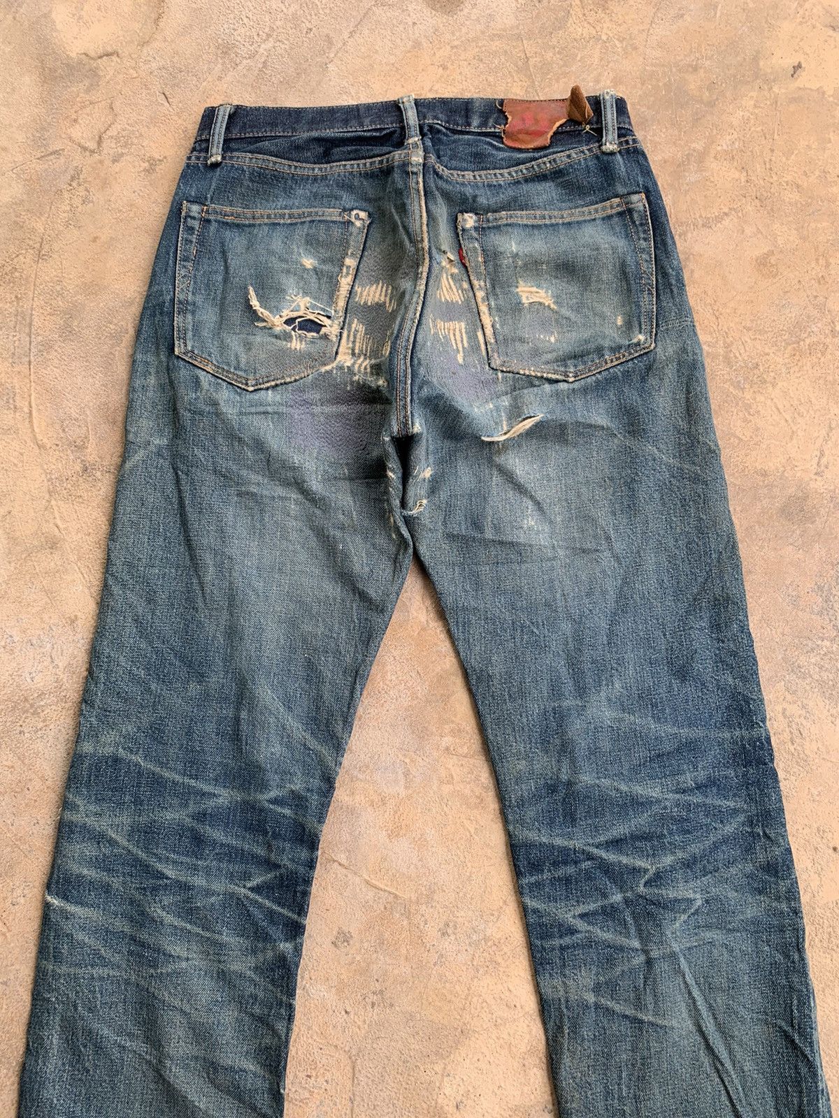 Japanese Brand × Vintage Vintage Go West Yellow divsion Selvedge distressed denim Size US 30 / EU 46 - 5 Thumbnail