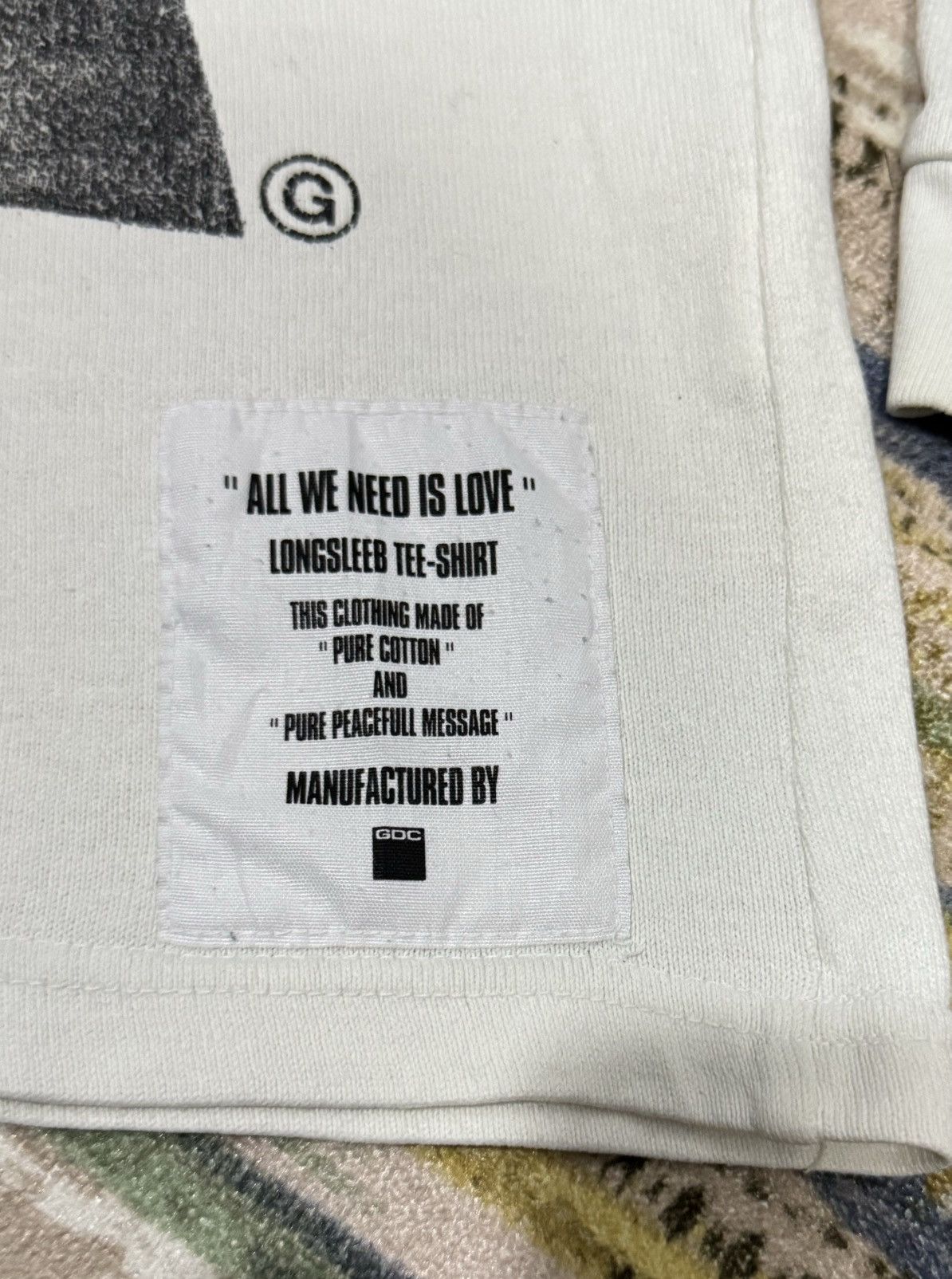 Japanese Brand Narcotic GDC "No War" Pocket Tee Long Sleeve Tee Shirt Size S / US 4 / IT 40 - 4 Thumbnail