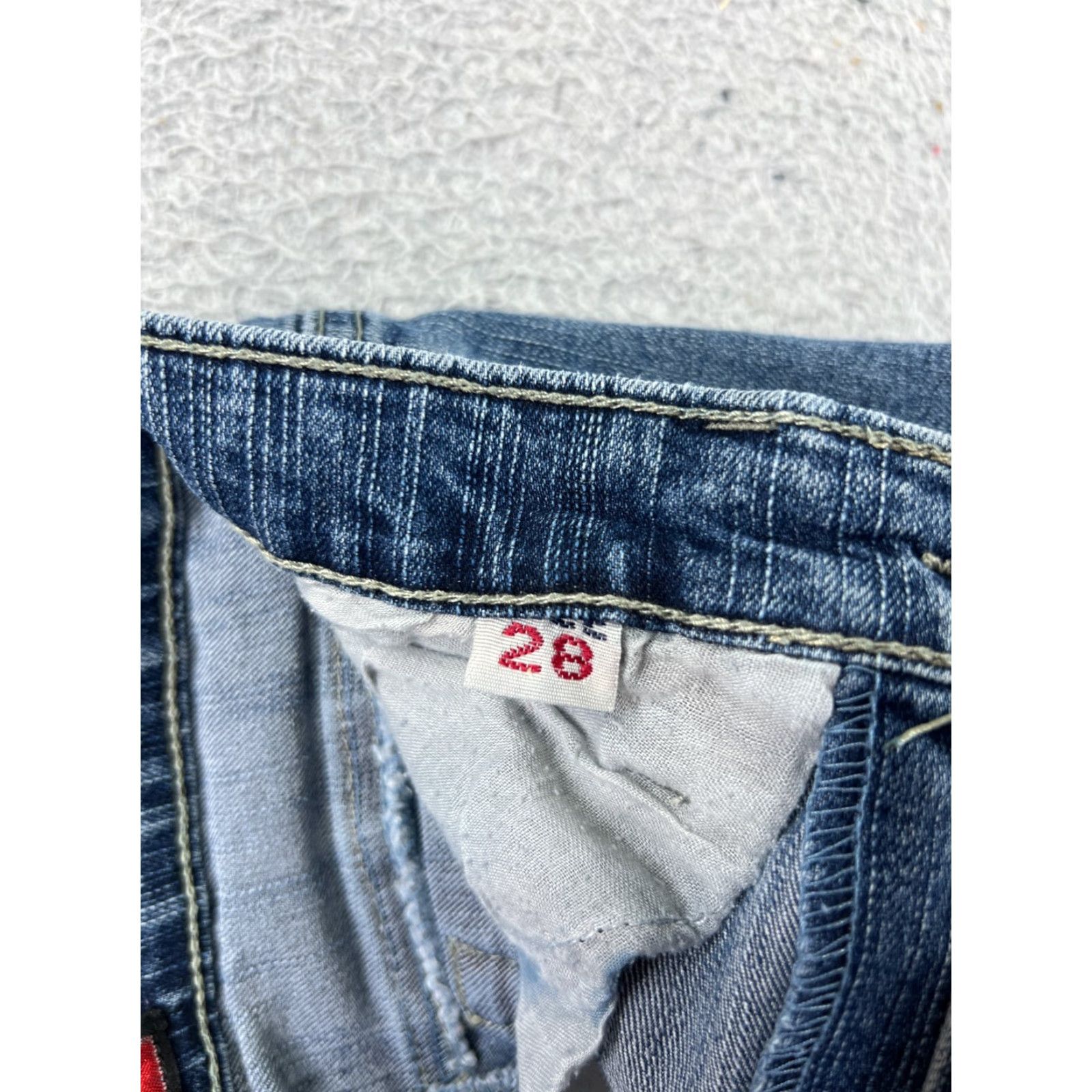 Denime SouyoJeans Jeans Womens 28 Blue Denim Rhinestone Flared Cotton Blend Regular Inseam 29" 24" Waist Women Summer 90s? No decade given. Size 28" / US 6 / IT 42 - 7 Thumbnail