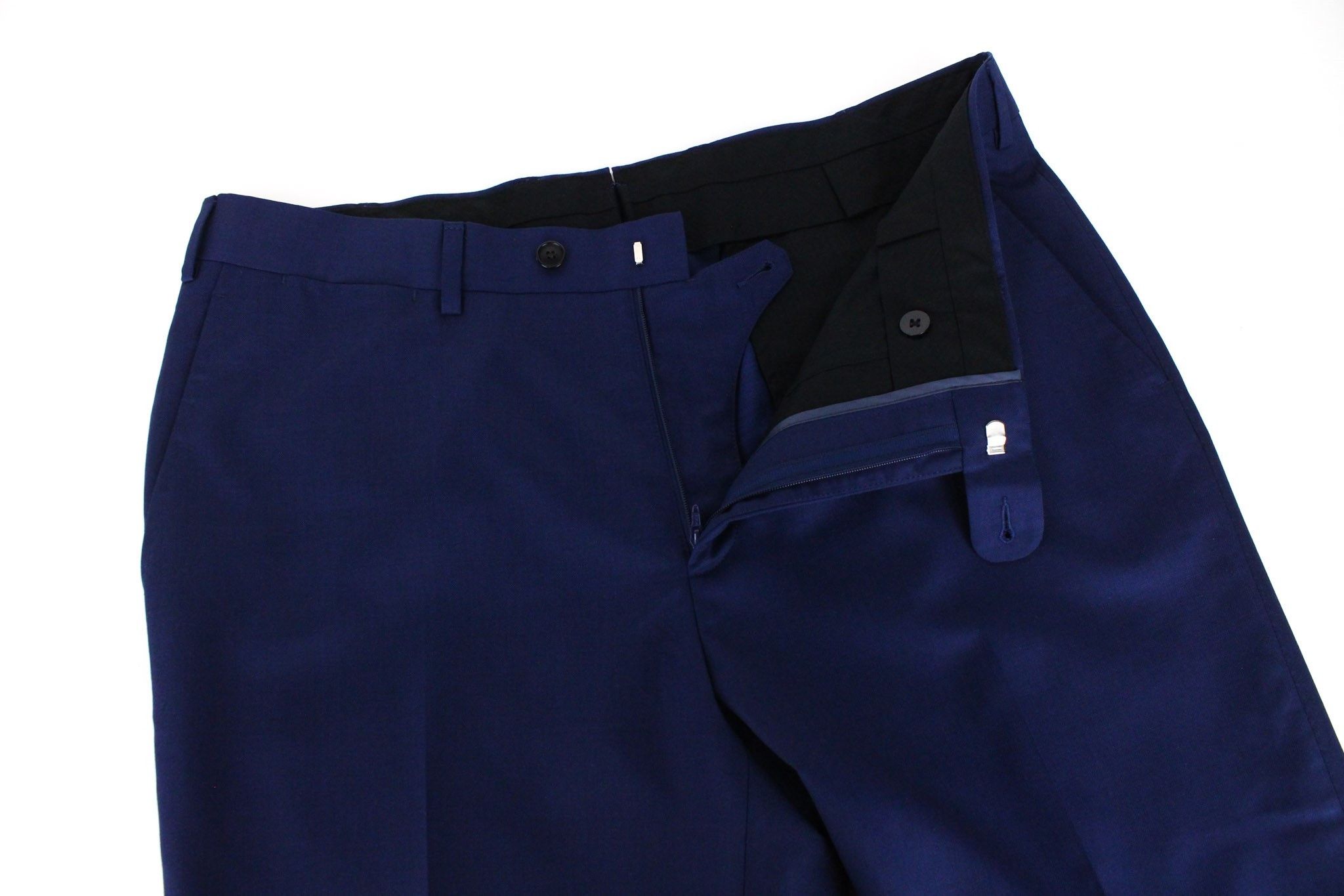Suitsupply BRESCIA UK42 Blue Wool Trousers 67292 Size US 42 / EU 58 - 4 Thumbnail
