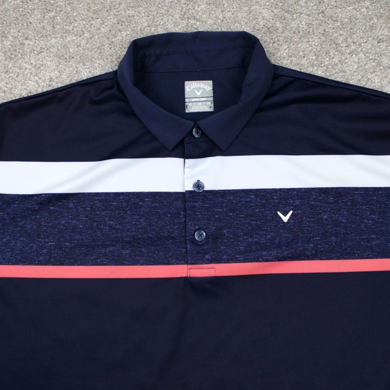 Callaway Callaway Polo Shirt Mens XL Blue/Pink/White Opti-Dri Short Sleeve Golf Shirt Size US XL / EU 56 / 4 - 5 Thumbnail