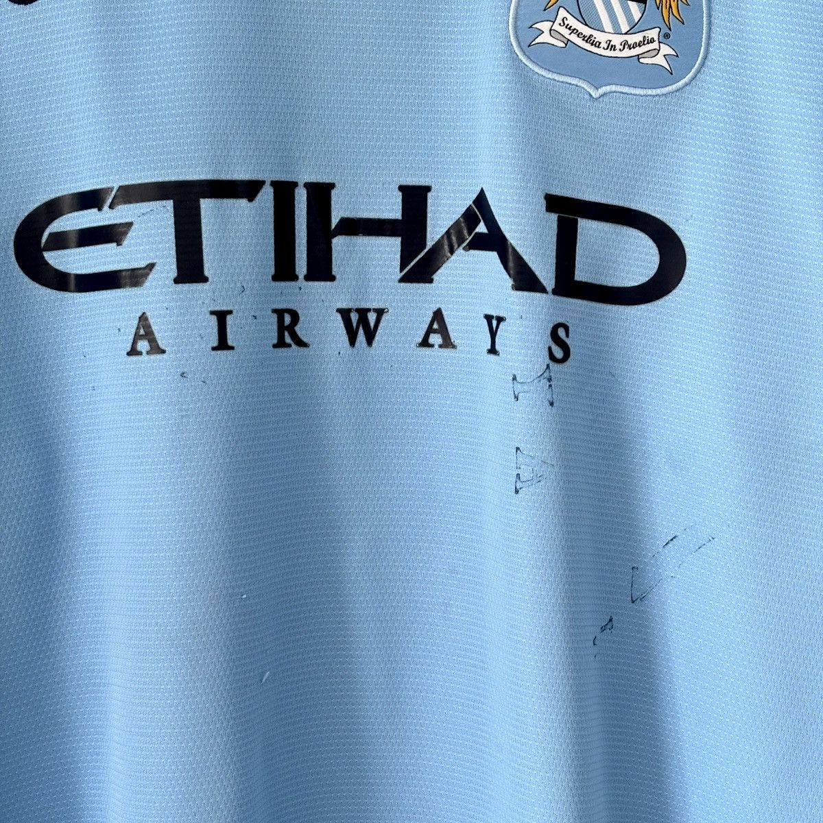 Nike 2013 2014 Manchester City Nike Home Kit Shirt Soccer Jersey Size US XXL / EU 58 / 5 - 3 Thumbnail