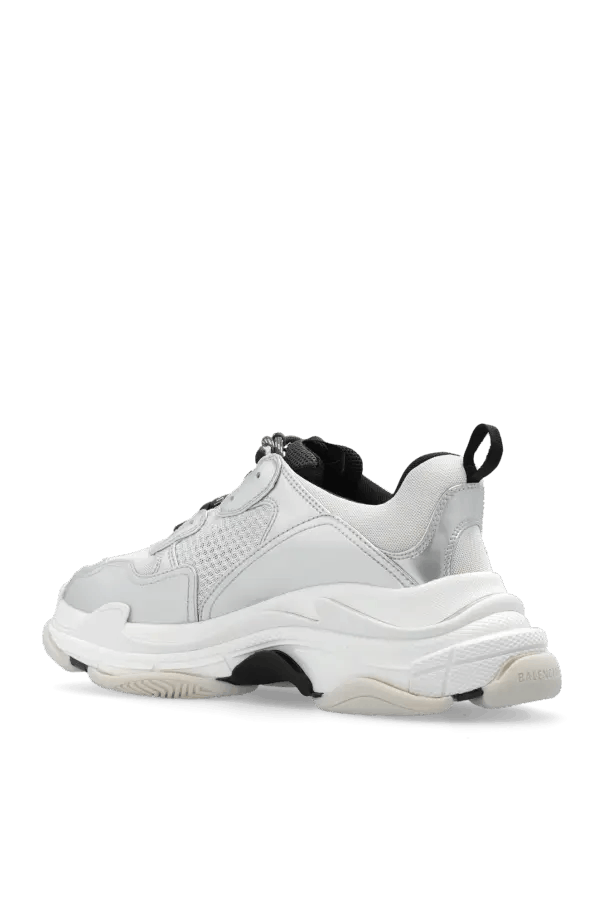 Balenciaga o1bcso1str1024 Triple S Sneakers in Silver/White Size US 9 / EU 42 - 5 Thumbnail