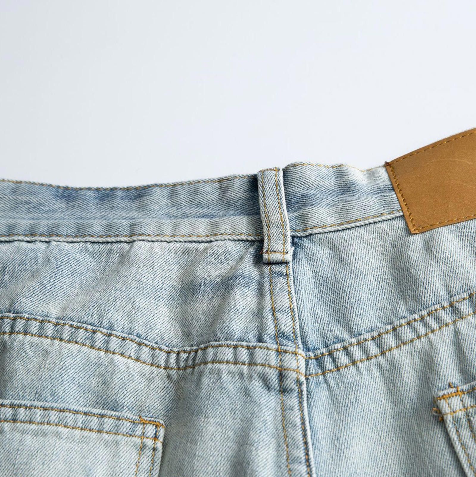 Japanese Brand Blue Retro Washed Loose Fit Wide Leg Jeans Size US 30 / EU 46 - 4 Thumbnail