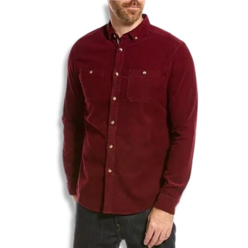 Other Heritage Burgundy Cotton ButtonUp Shirt XXL NWOT Corduroy Size US XXL / EU 58 / 5 - 1 Thumbnail