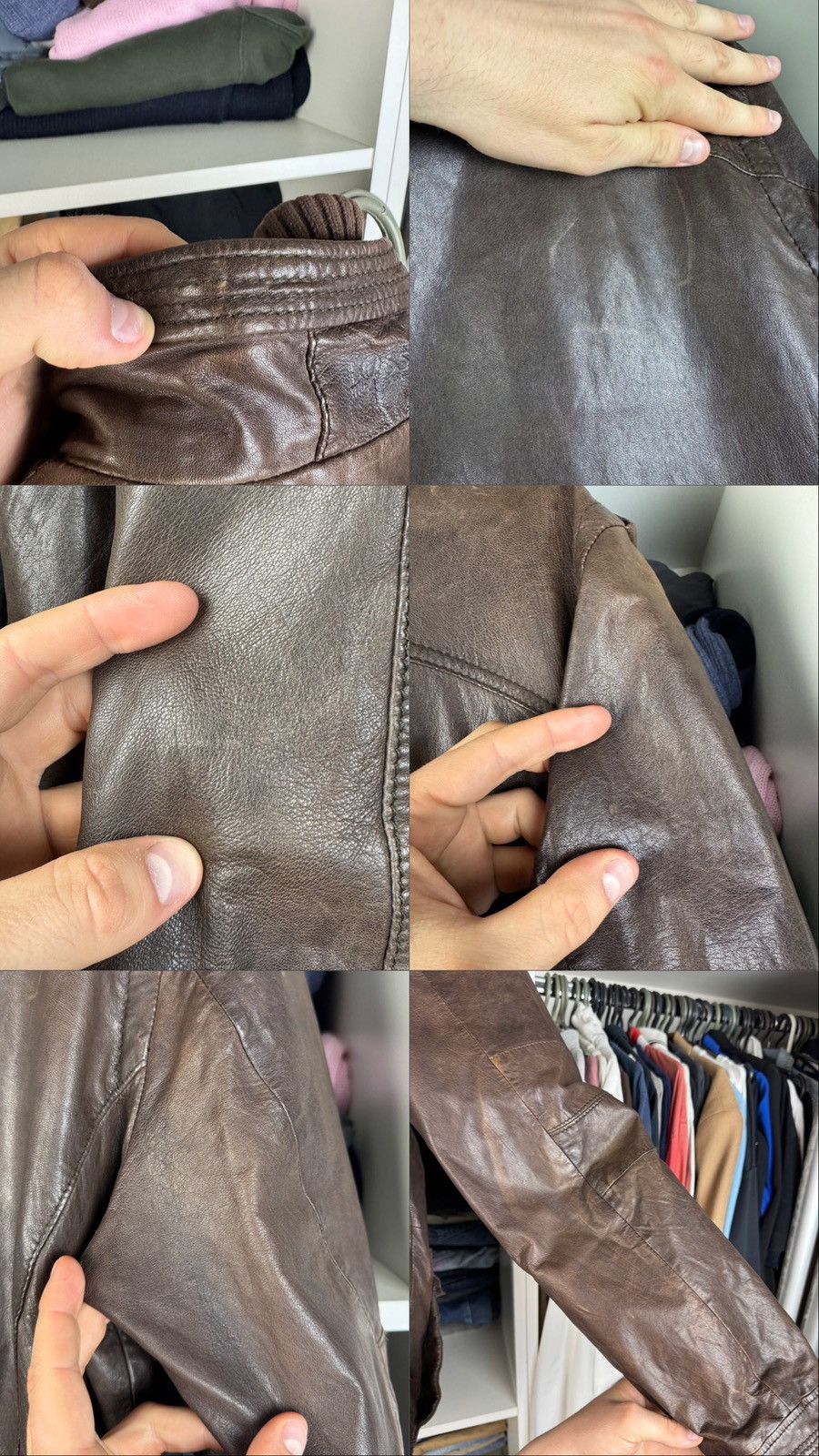 Hugo Boss Hugo Boss Men's Brown Genuine Leather Field Jacket Size US L / EU 52-54 / 3 - 23 Thumbnail