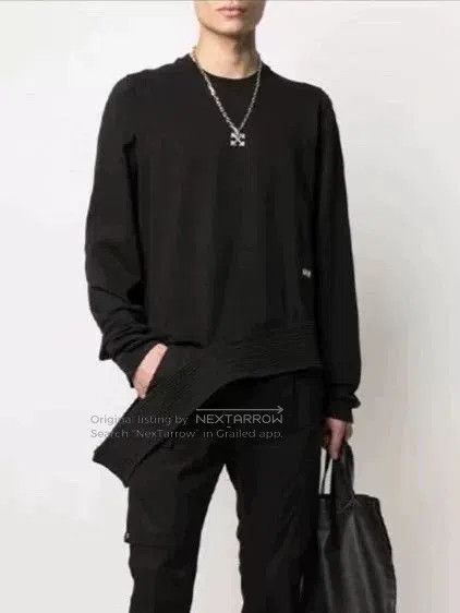 Rick Owens Drkshdw Rick Owens DRKSHDW Torn Hem Crewneck Sweatshirt. Size US XS / EU 42 / 0 - 1 Thumbnail