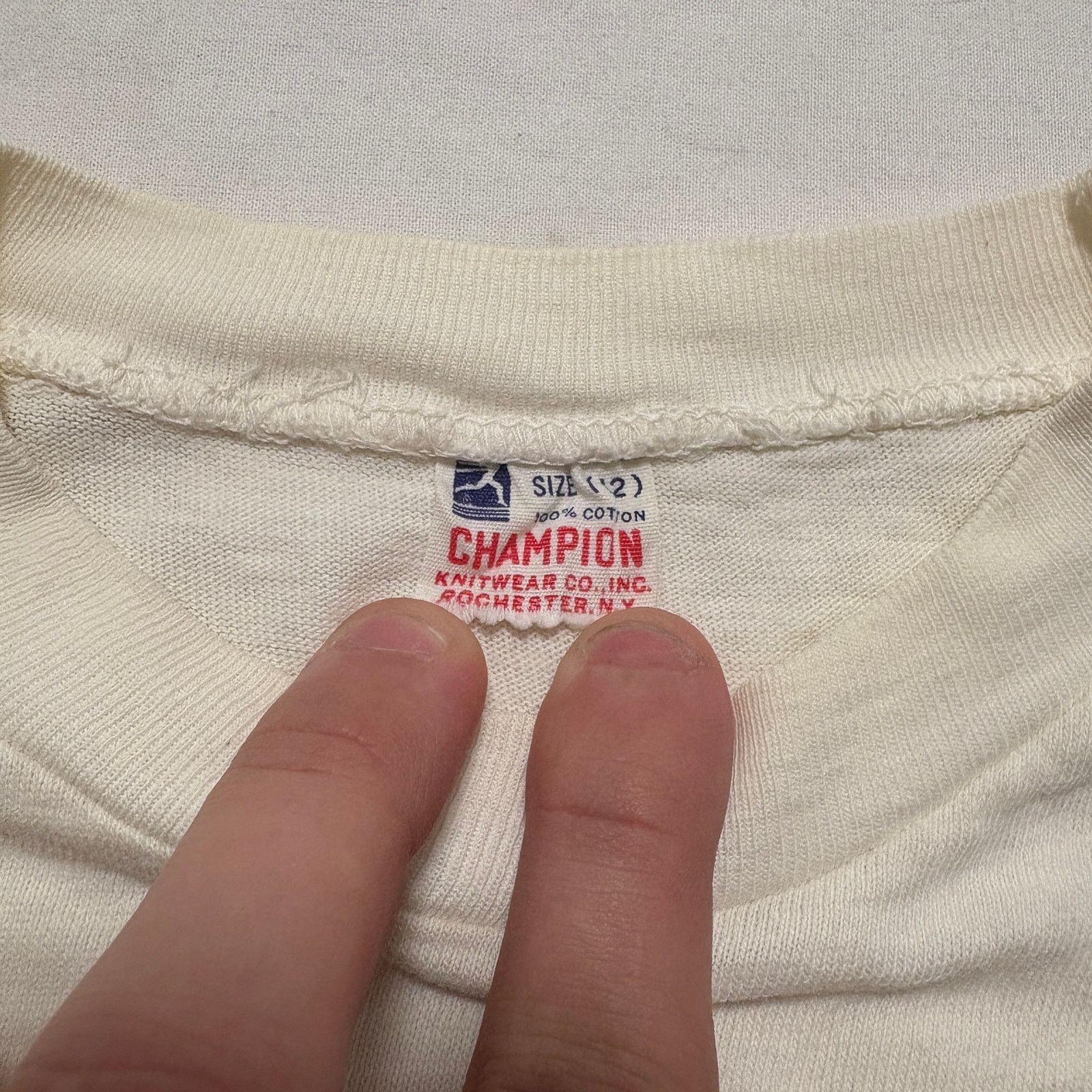 Champion VTG 60's Champion Running Man Water Print T-Shirt White S Size US S / EU 44-46 / 1 - 3 Thumbnail