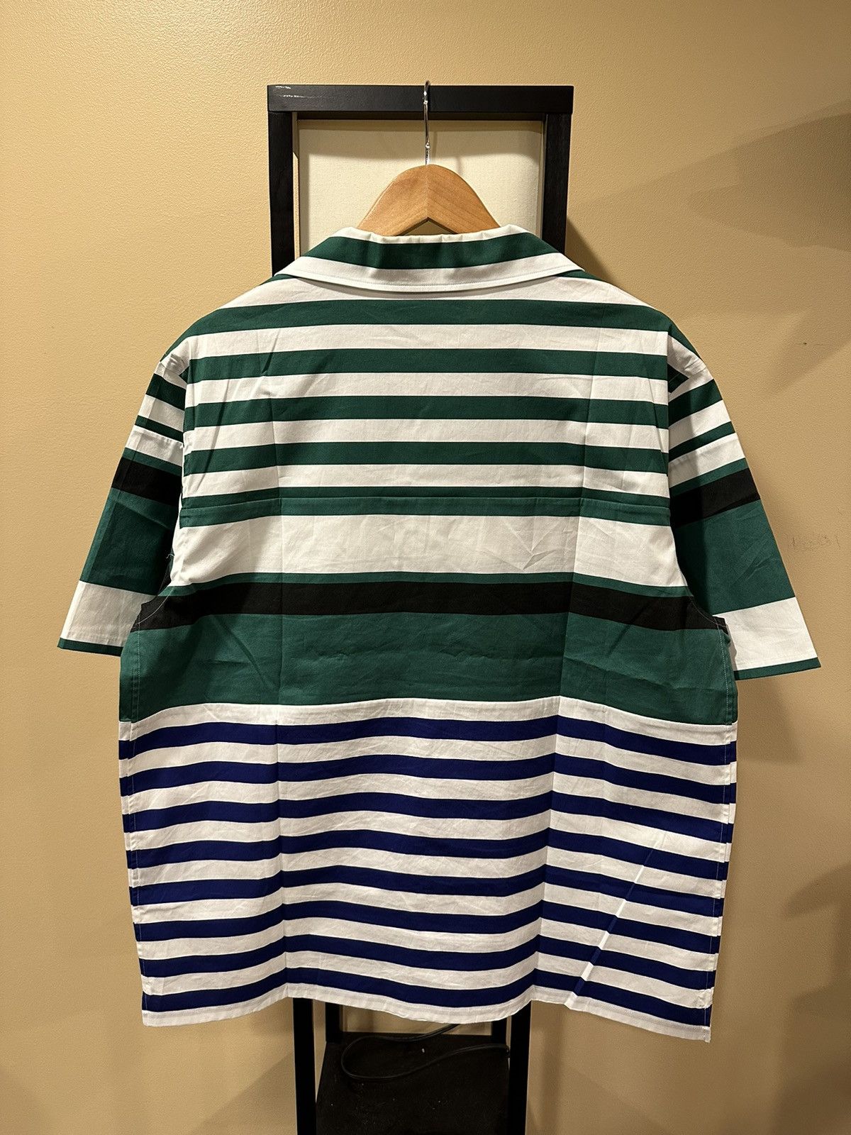 Prada Prada x Raf Simmons SS22 Camp Collar Striped Bowling Shirt Size US L / EU 52-54 / 3 - 12 Thumbnail