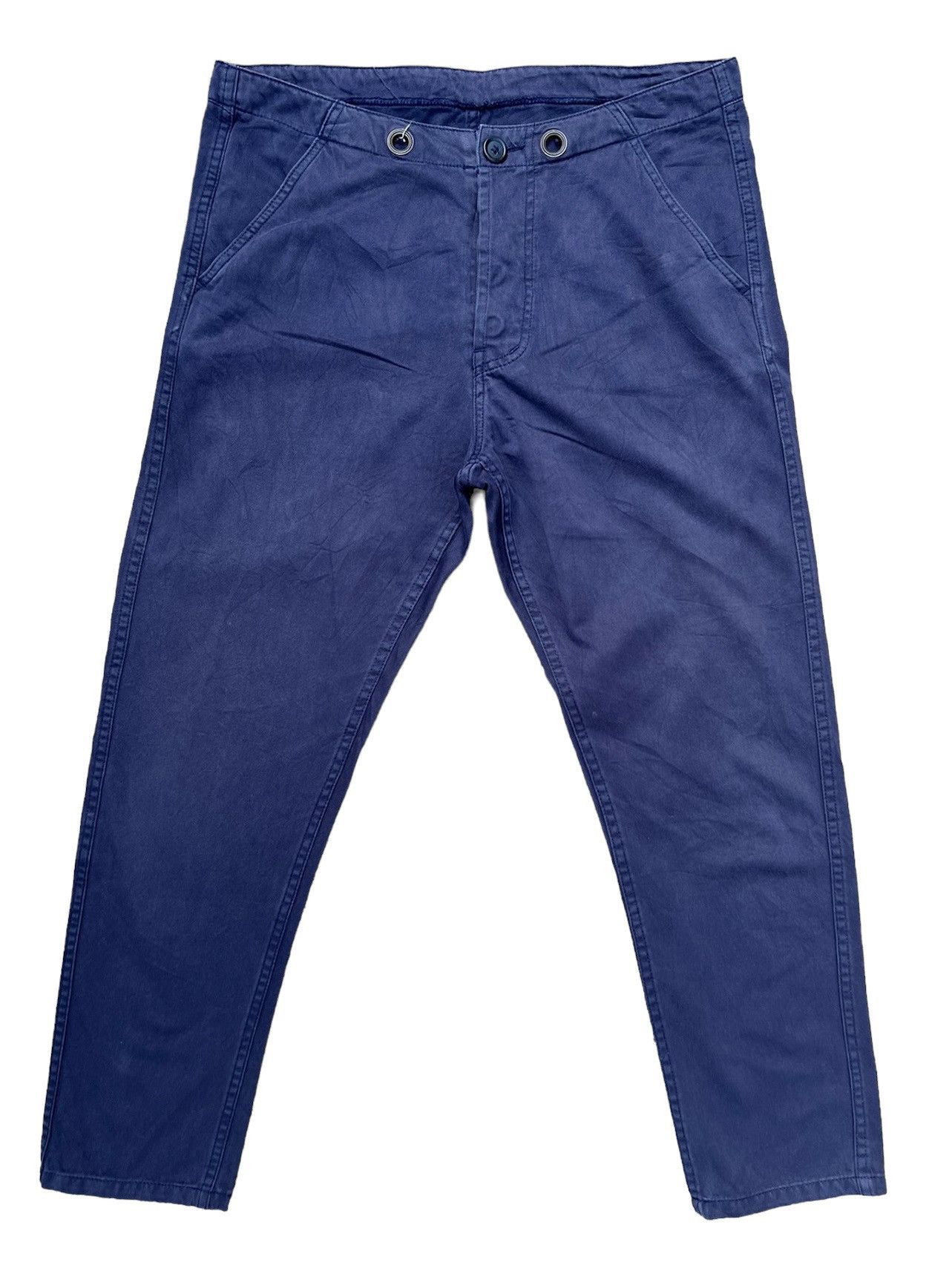 Bleu De Paname Fade French Indigo Blue de Paname France Cropped Work Pant Size US 31 - 1 Thumbnail