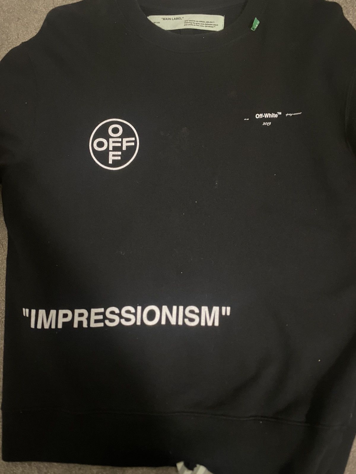 Off-White Offwhite "impressionism" diag stencil sweatshirt Size US S / EU 44-46 / 1 - 2 Thumbnail