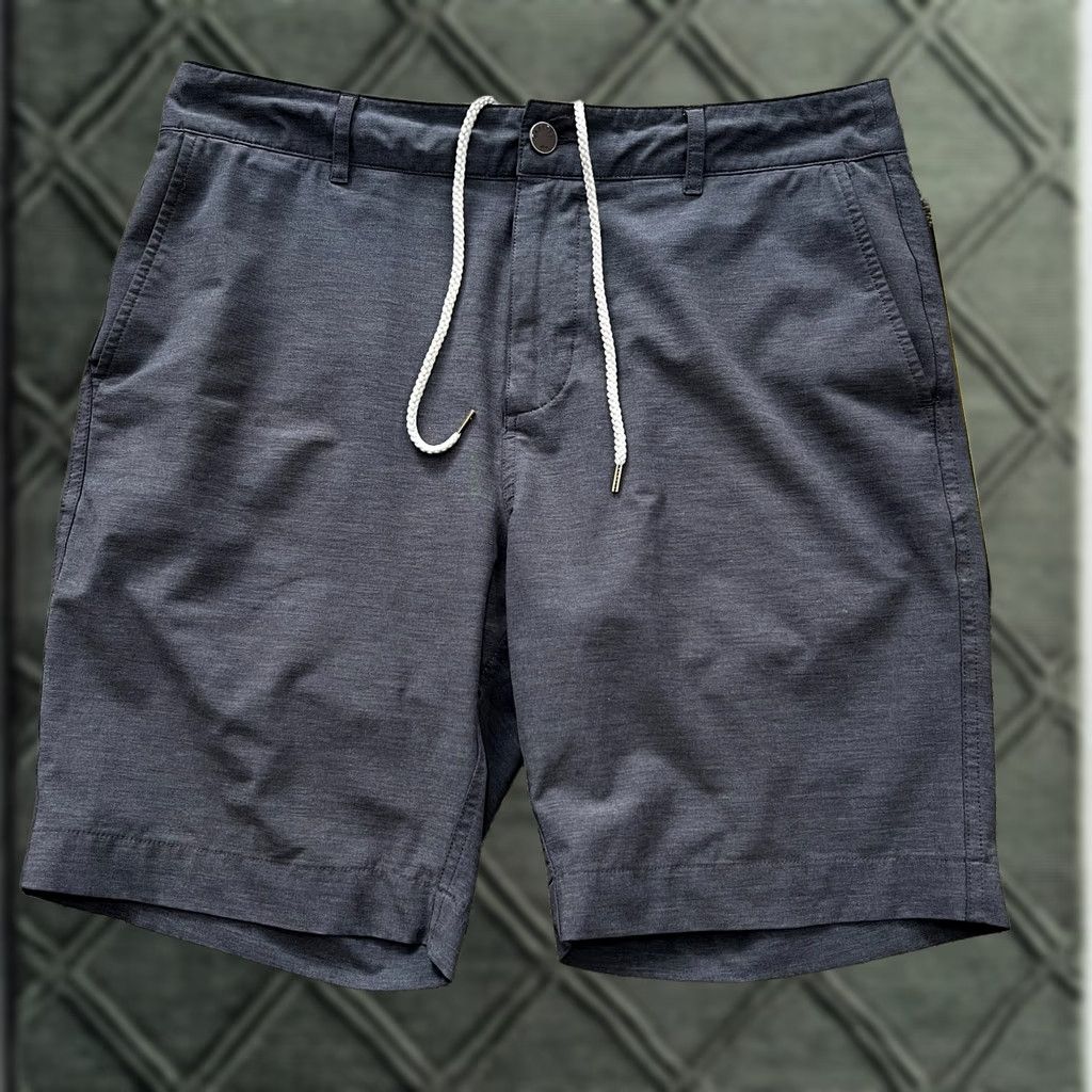 Faherty Faherty All Day Shorts Mens 33 Grey Casual Drawstring Pockets Performance Shirt? Size US 34 / EU 50 - 1 Thumbnail