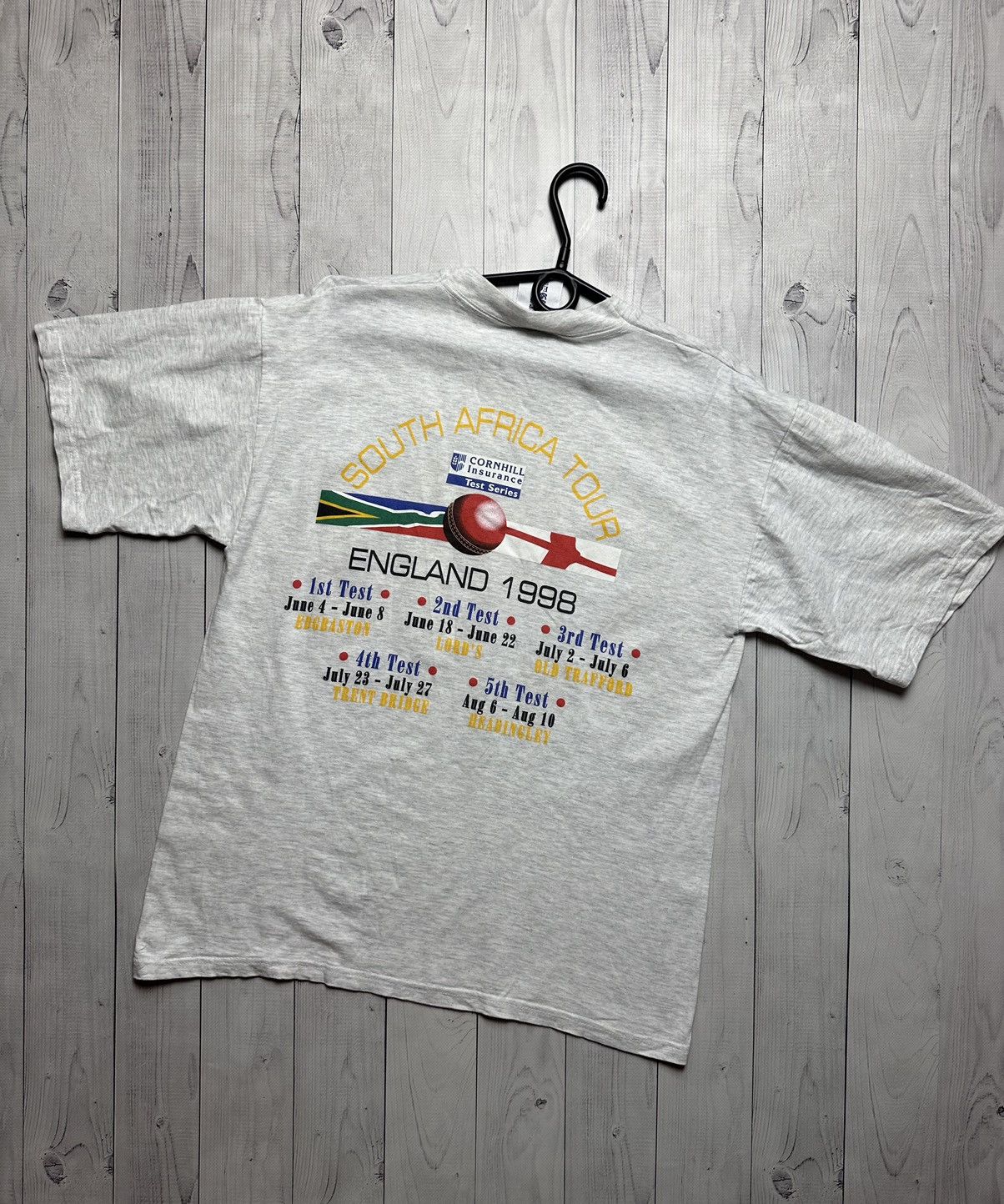 Vintage Vintage England/ South Africa 1998 Cricket tour tee Size US M / EU 48-50 / 2 - 2 Thumbnail