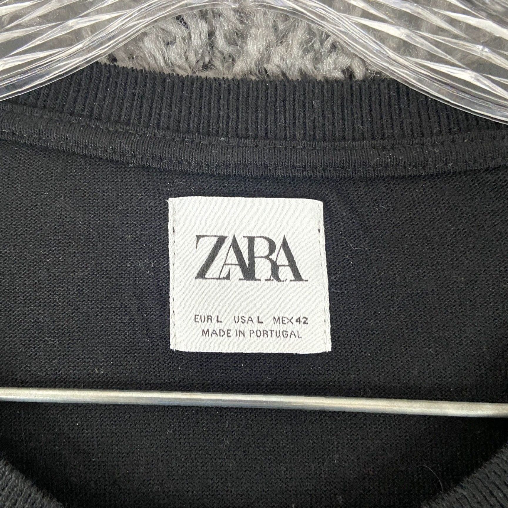 Zara ZARA Sweater Black Long Sleeve Pullover Women’s L Knit Size L / US 10 / IT 46 - 6 Thumbnail