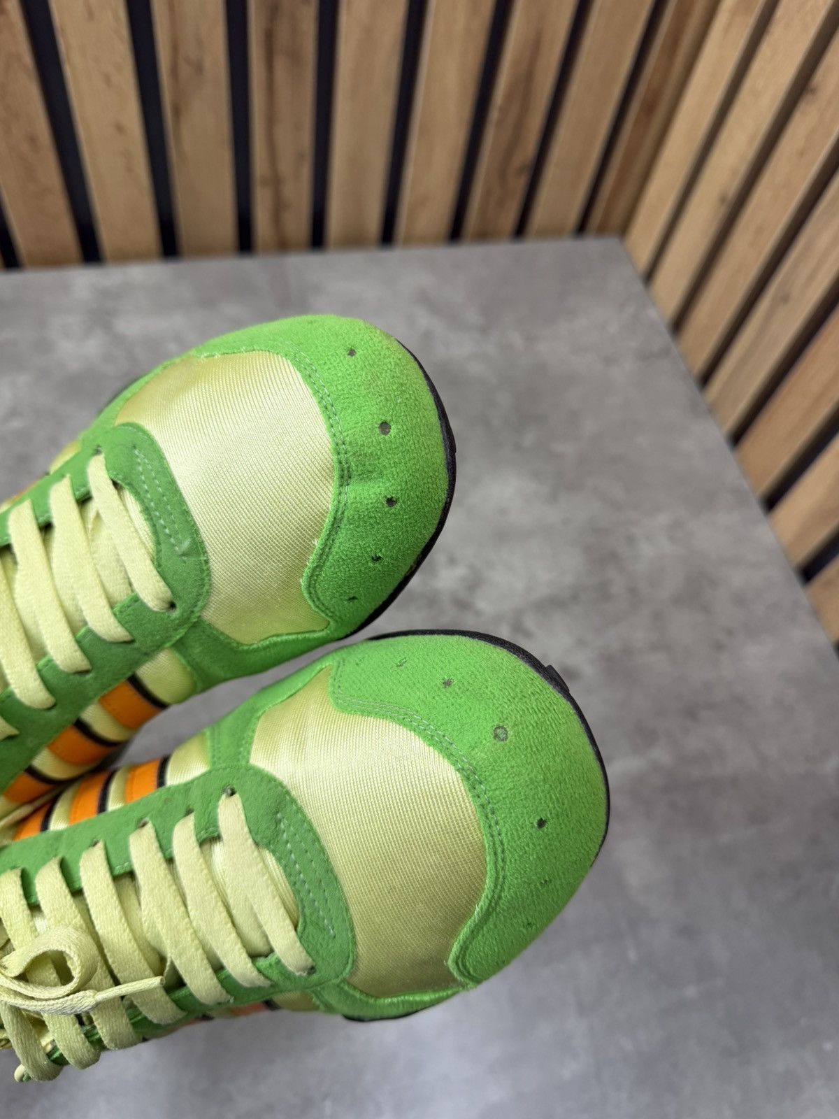 Adidas Adidas Originals Retro Trainers Green Orange Sneakers 2000s Size US 10 / EU 43 - 13 Thumbnail