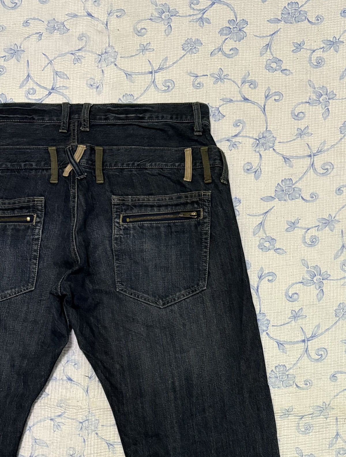 Japanese Brand Japanese High Quality Double Waist Jeans Distressed Denim Size US 34 / EU 50 - 15 Thumbnail