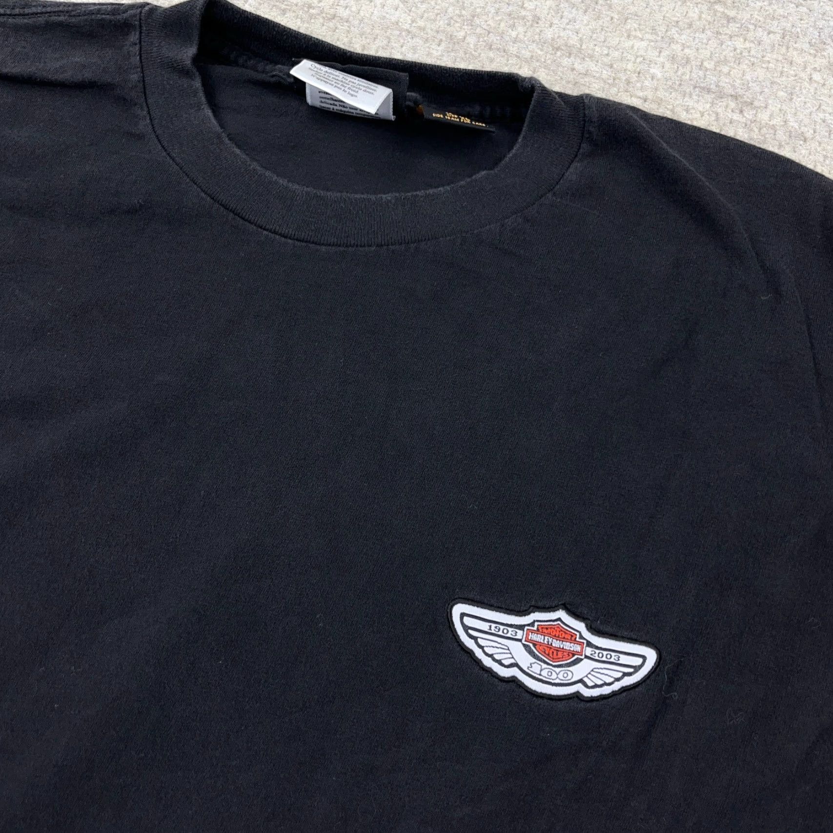 Harley Davidson VINTAGE Harley-Davidson Shirt Men XL Black Long Sleeve Tee Motorcycle 100 Years USA Y2K Mens Holiday 80s Retro Logo Graphic Print USA Hipster Classic Size US XL / EU 56 / 4 - 6 Thumbnail
