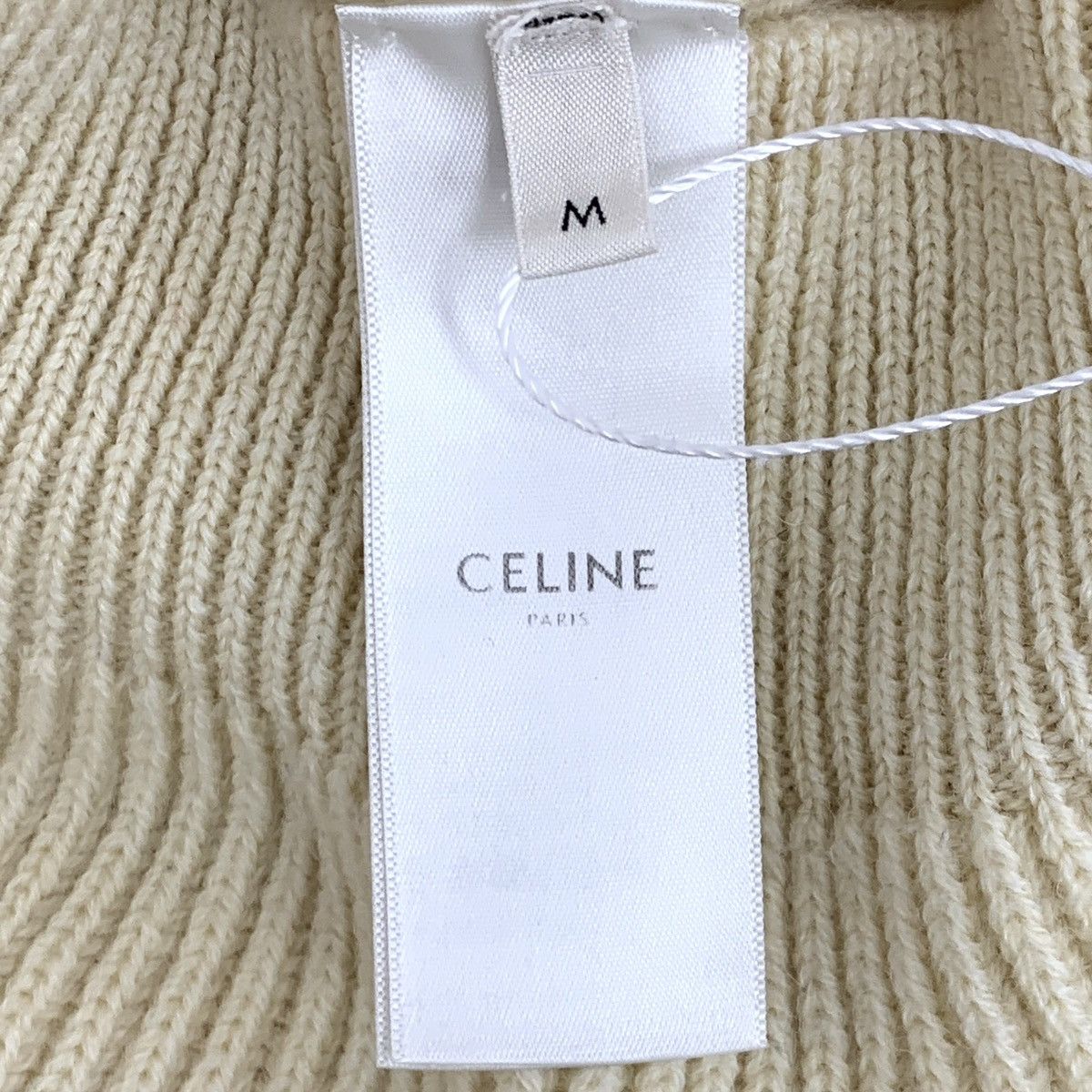 Celine Celine Light Yellow Triomphe Long Sleeve Knit Sweater K26WX Size M / US 6-8 / IT 42-44 - 6 Thumbnail