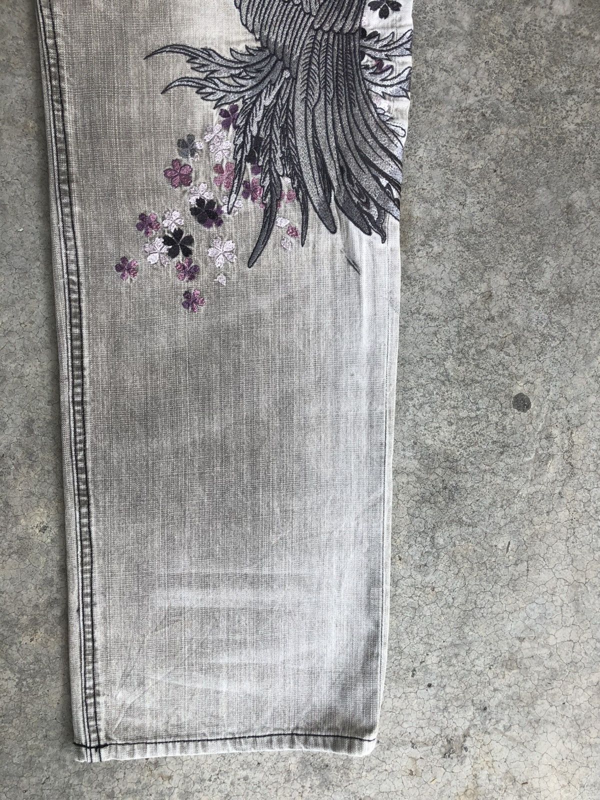 Karakuri Tamashii Karakuri Tamashii Embroidered Phoenix Distressed Size US 37 - 7 Thumbnail