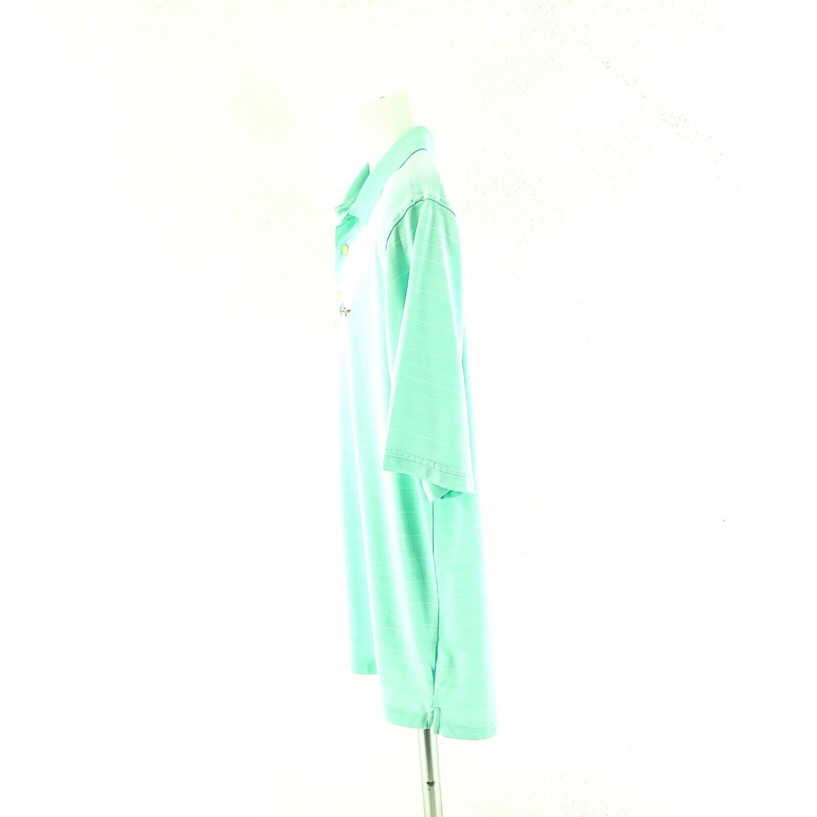 Greg Norman Greg Norman Large Play Dry Seafoam Green Striped Collared Po Size US L / EU 52-54 / 3 - 4 Thumbnail