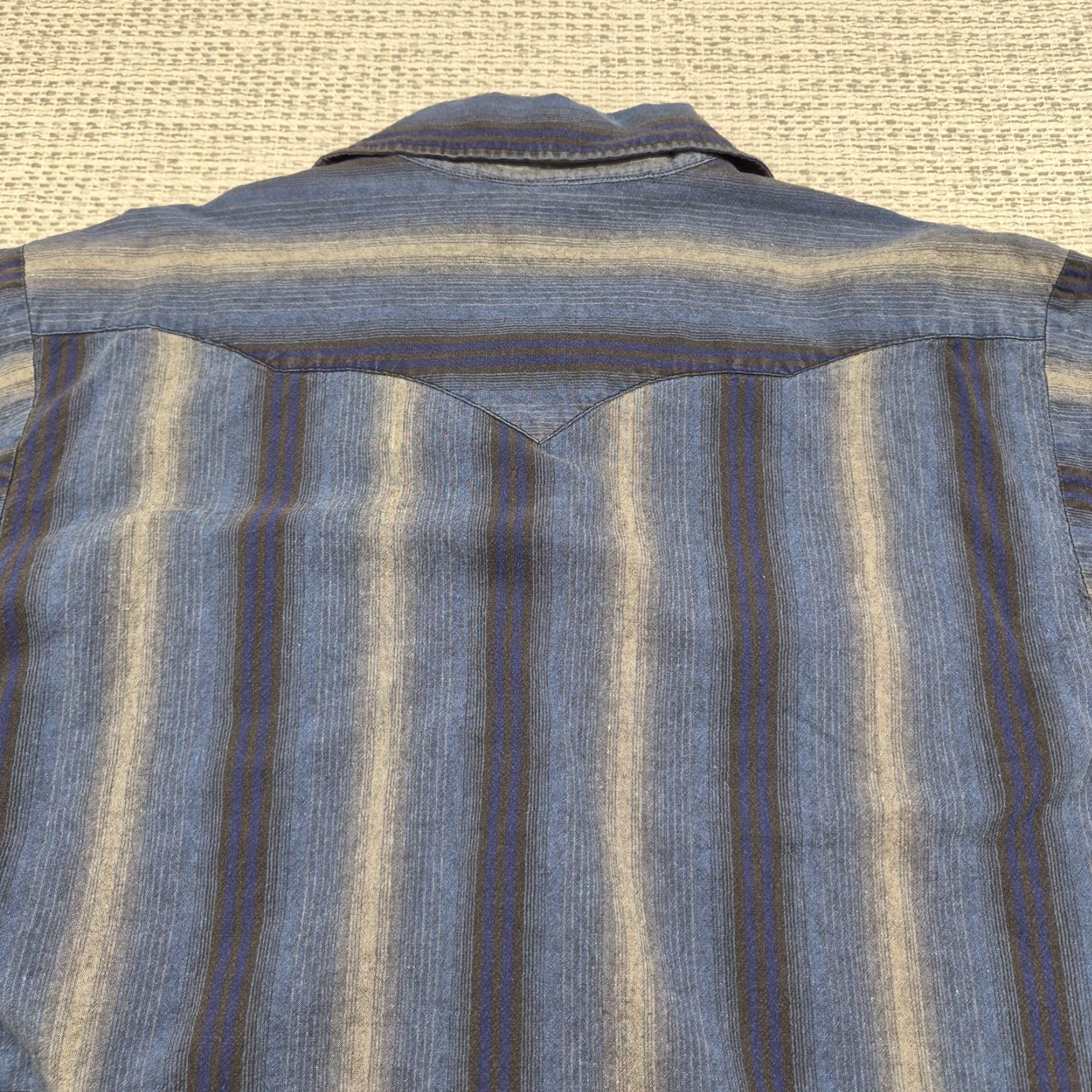 Vintage VINTAGE Panhandle Slim Shirt Mens XL Blue Striped Western Pearl Snap Long Sleeve Cowboy Size US XL / EU 56 / 4 - 7 Thumbnail