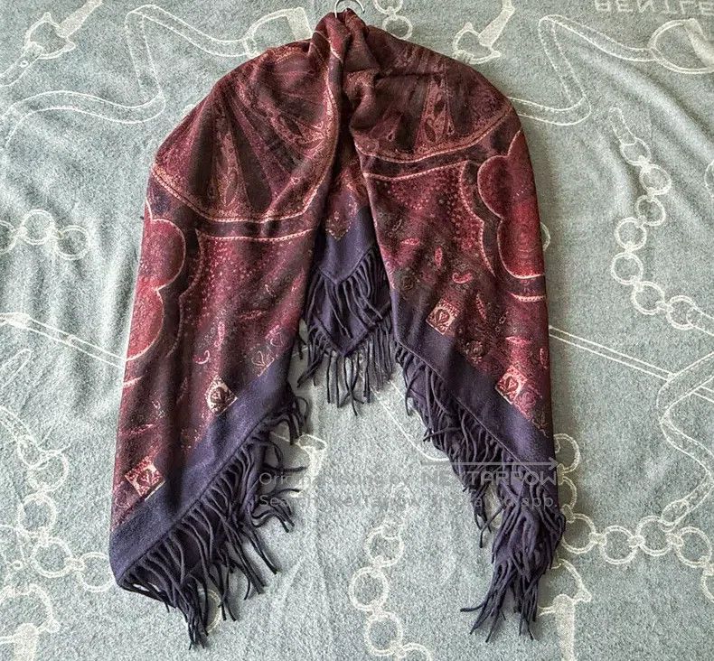 Loro Piana Loro Piana Paisley water ripple pure cashmere large shawl Size ONE SIZE - 2 Thumbnail