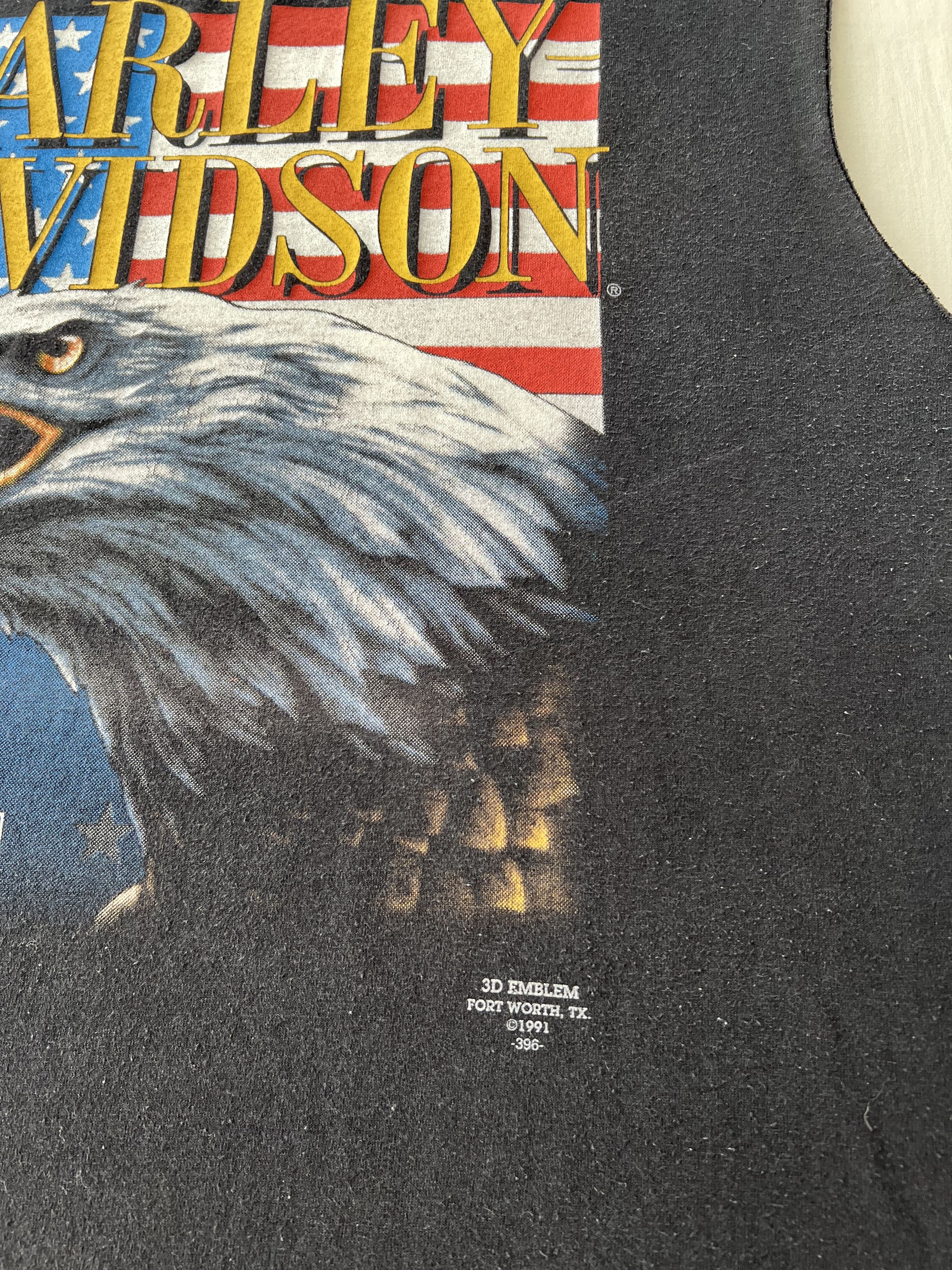 Harley Davidson Vintage 1991 3D Emblem Harley Davidson Eagle USA Tank Top Size US L / EU 52-54 / 3 - 6 Thumbnail